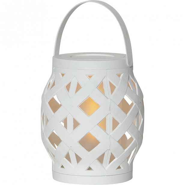 Bílá lucerna Best Season Flame Lantern, 14 x 16 cm