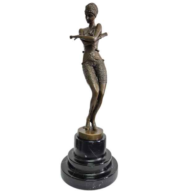 Figurka Figura Socha Socha Bronz Exotická tanečnice Starověký styl Bohyně