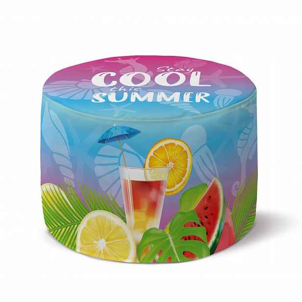 Podnožka Taburet Kulatý Křeslo 35x25 cm Cool This Summer Pohodlná Stylová