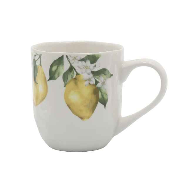 Porcelánový hrnek s citróny Maison Limone Blossom - 9*9,5 cm / 390ml Chic Antique