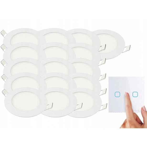 Sada Lampička Halogen Strop Led 3W 16x Vypínač