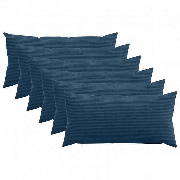 vidaXL Povlak na polštář 6 pcs HEERLEN Námořnická modrá 40 x 80 cm
