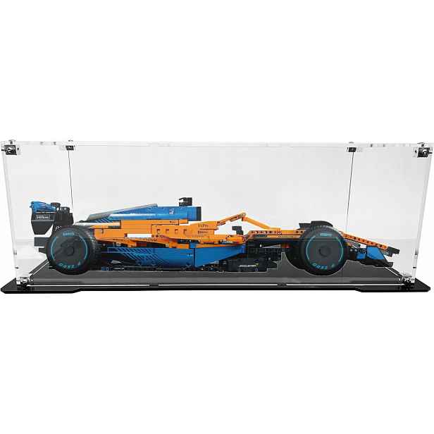 Vitrína s černou základnou pro stavebnici Lego 42141 McLaren Formule 1