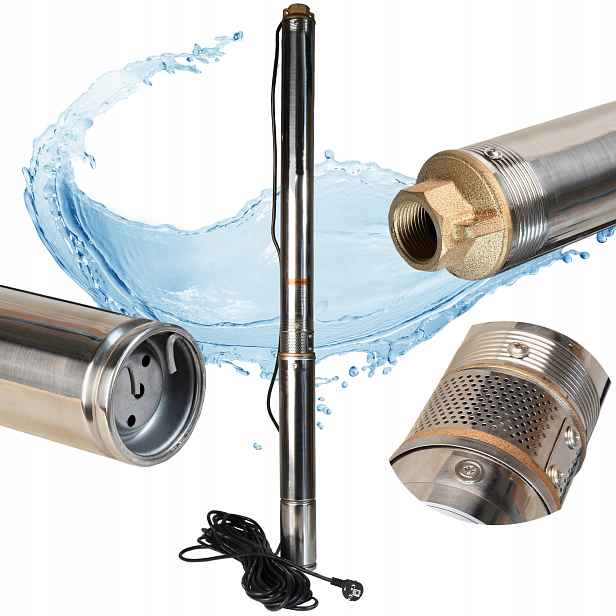 Ponorné Čerpadlo 3.5" 2/11 Pro Vodu Ze Studny 75 L/min 550 W, Silné Protipískové