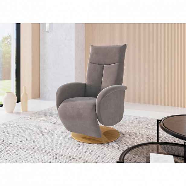 Sit & More RELAXAČNÍ KŘESLO, textil, šedohnědá
