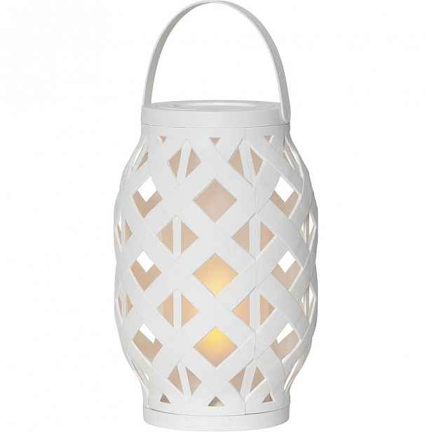Bílá lucerna Best Season Flame Lantern, 15 x 23 cm
