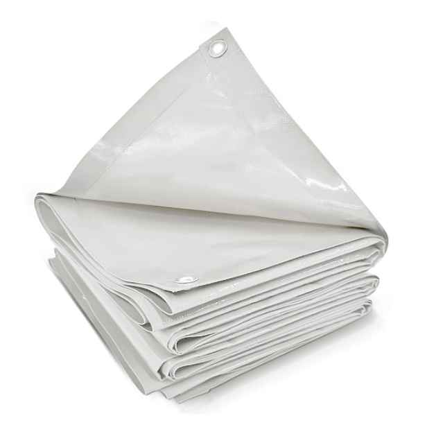 Plachta 650 g/m², hliníková oka, bílá, 4 x 8 m