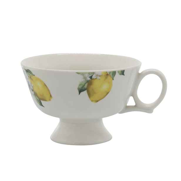 Porcelánový hrnek s citróny Maison Limone Blossom - 12*8 cm / 310ml Chic Antique