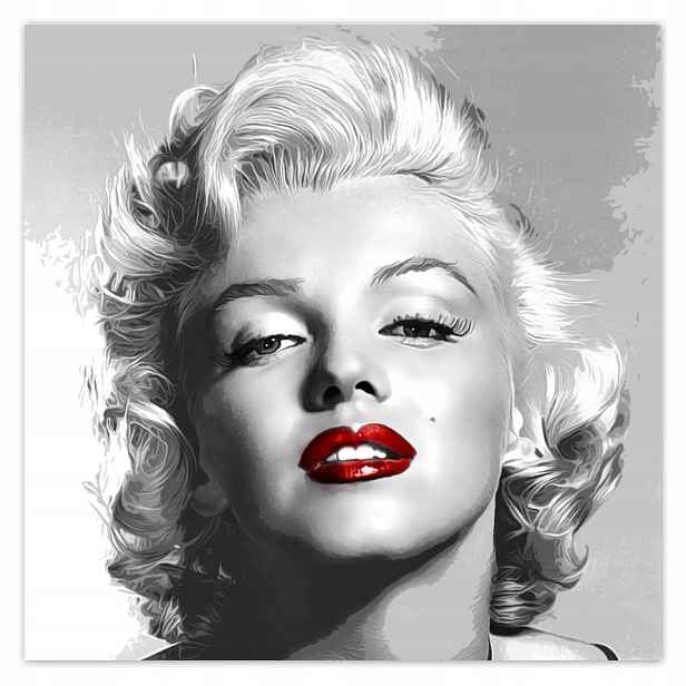 Plakáty 140x140 Monroe Červené rty