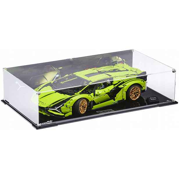 1. pozadí vitríny Blacked Brick pro Lego Technic 42115 Lamborghini Sian Fkp 37