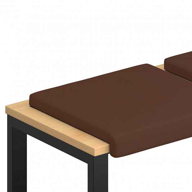 vidaXL Polštář na lavici 2 ks Umělá kůže Hnědá Hloubka 35 cm