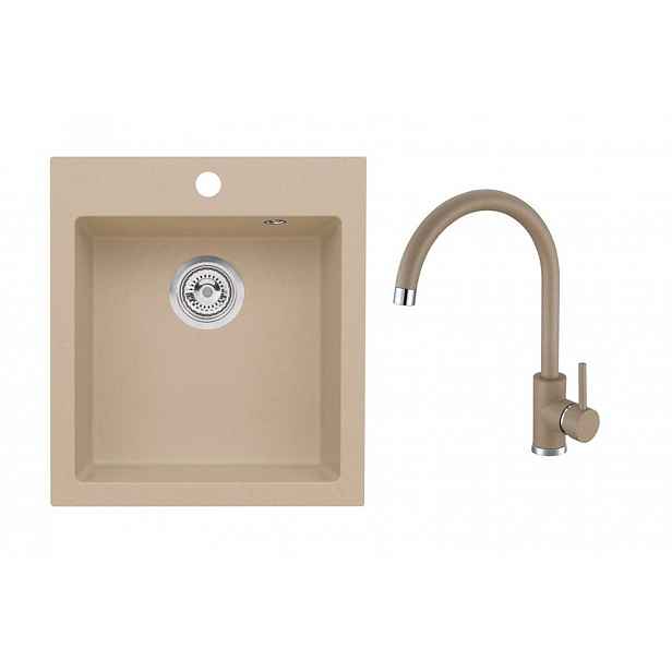Alveus - Set dřezu Cortina 20 a baterie Kati, beige SETA25964