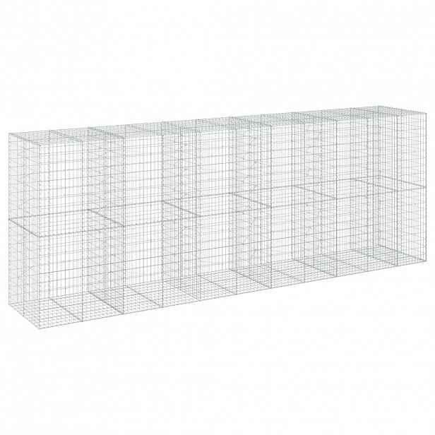 vidaXL Gabionový koš s víkem 550 x 100 x 200 cm pozinkované železo