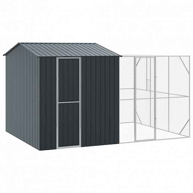 vidaXL Ptačí klec Antracit 425 x 304 x 247 cm Pozinkovaná ocel