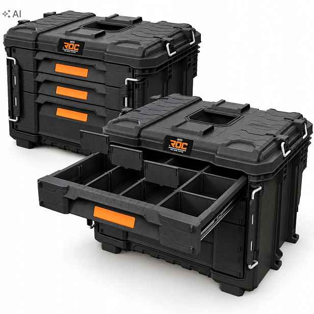 XL box na nářadí Keter Roc Pro Gear 2.0 3 modulární zásuvky