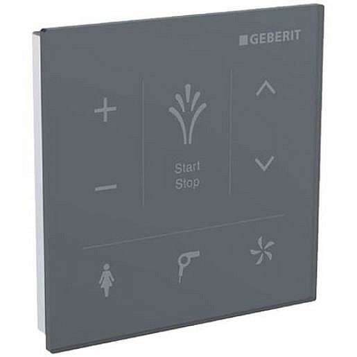 GEBERIT AquaClean Nástěnný ovládací panel, černé sklo 147.038.SJ.1