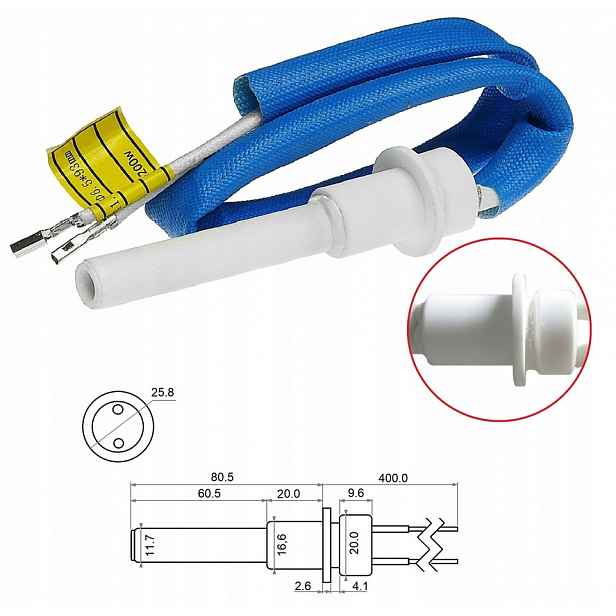 Keramický zapalovač Biomasy Pellet 150-200 W