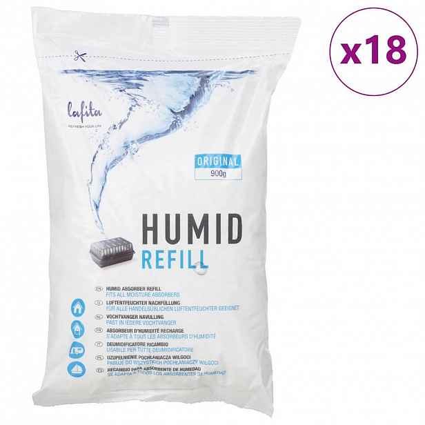 vidaXL Lafita Náhradní náplně do pohlcovače vlhkosti 18 ks 900 g