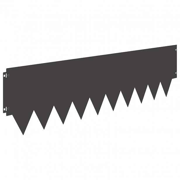 vidaXL Okraj trávníku 10 ks 103 x 30 cm Ocel Černá