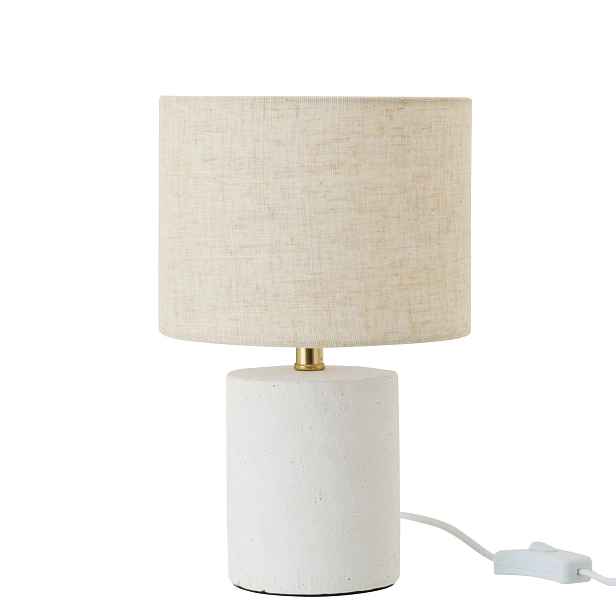 Bílá keramická stolní lampa Pierre se stínidlem - Ø18 * 28 cm / 40W / E14 J-Line by Jolipa