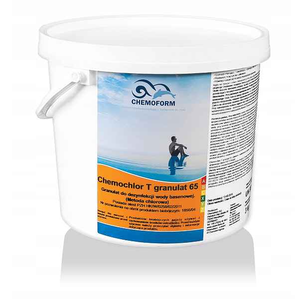 Chlor Šok T65 pro rychlou dezinfekci vody v bazénu Jacuzzi Chemoform 3 kg