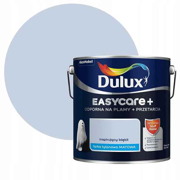 Dulux EasyCare Plus Barva Inspirující Světle Modrá barva 2,5L