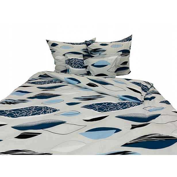 Povlečení bavlněné 200x220 lux 1128-1 modré vzory