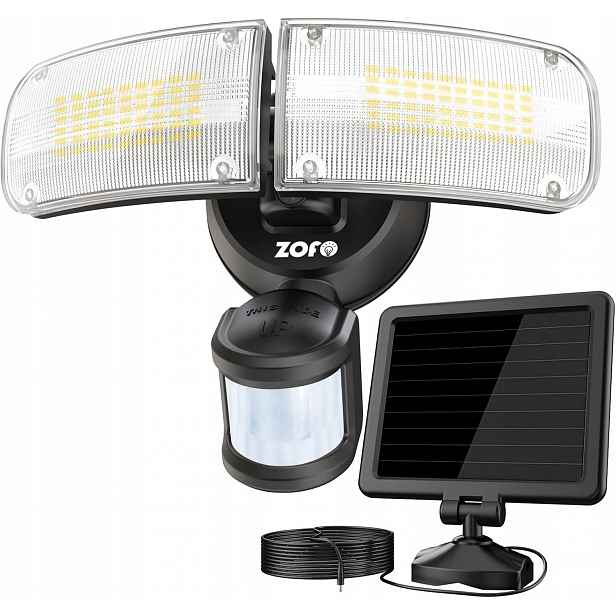 Solární Lampa Se Senzorem Pohybu 1800 LM 5000K Zofo