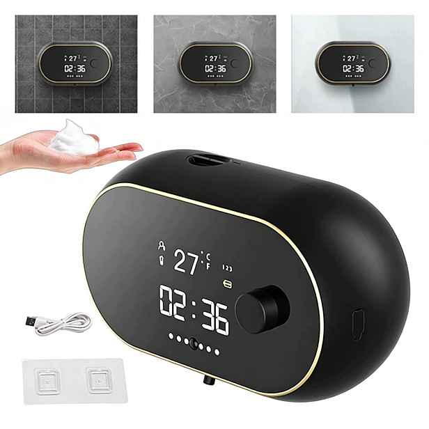 Model Premium Dávkovač Hodiny Teplota nabíjení Usb Černá