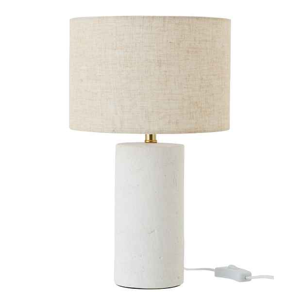 Bílá keramická stolní lampa Pierre se stínidlem - Ø 23*37 cm/ 40W / E27 J-Line by Jolipa