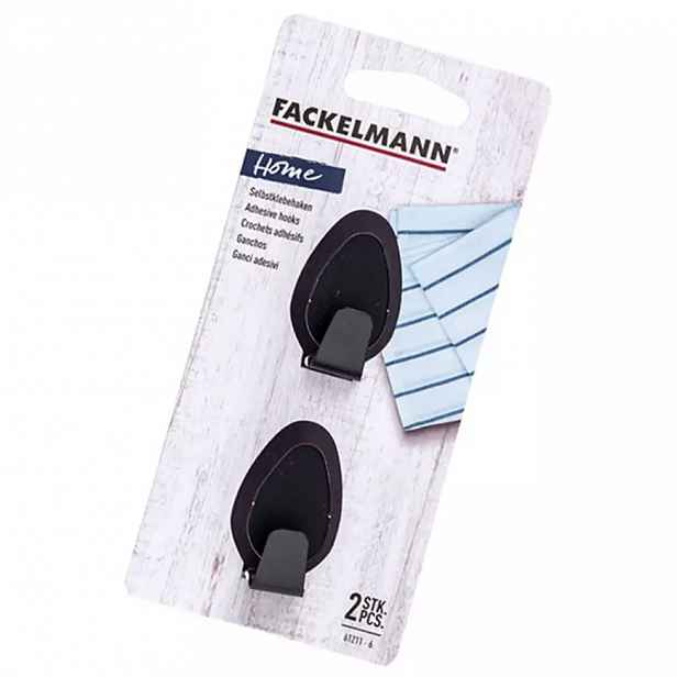 Háčky oválné velké 5,2cm inox black 61211