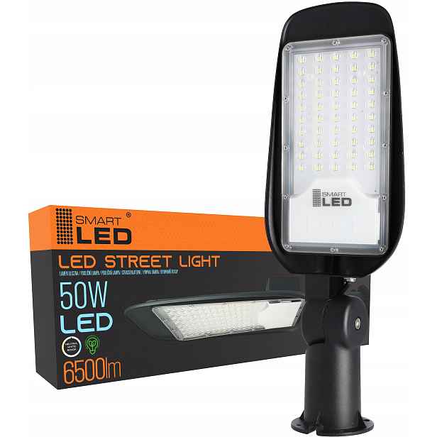 Led pouliční lampa 50W nastavitelná Premium