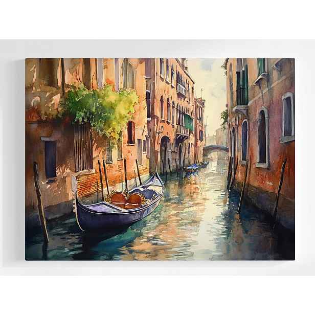 Plakát Benátky Gondola Kanál Itálie Voda Krajina 100x75