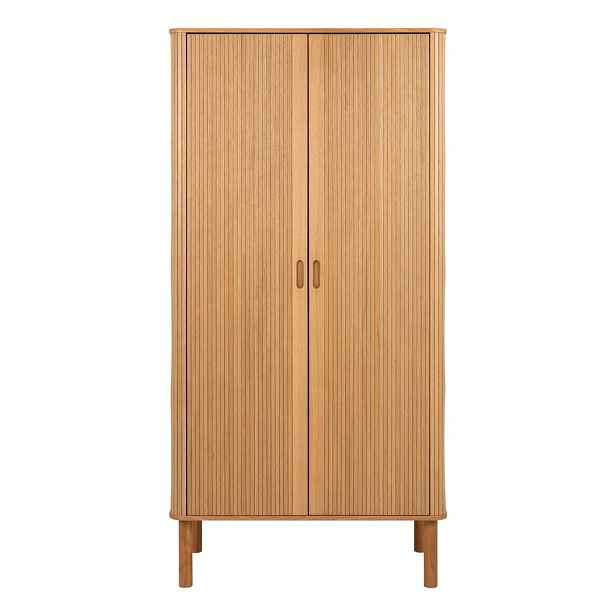 Šatní skříň v dekoru dubu v přírodní barvě 100x200x55 cm Langley – Actona