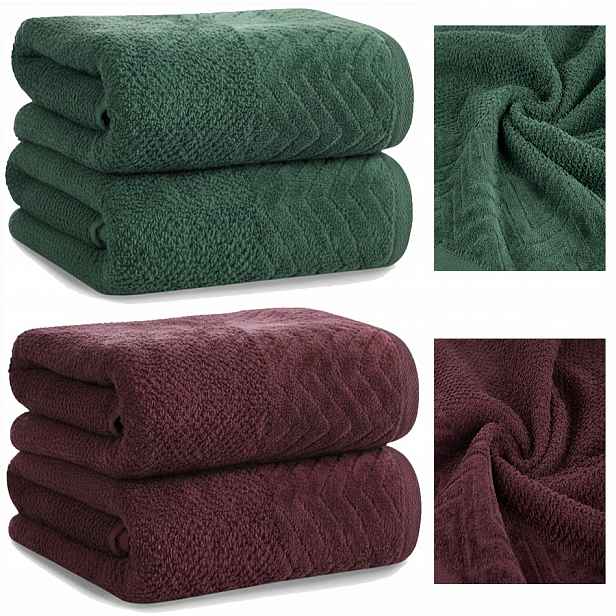 Sada koupelnových ručníků 4ks 500gsm 2x50x90 2x70x140 Vánoční