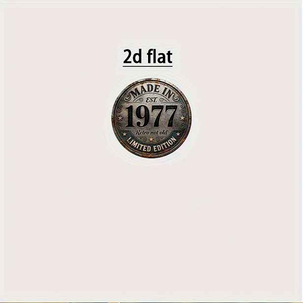 TEMU 2D plochá - Limitovaná edice vintage kovová nástěnná cedule z roku 1977, plochá 2D, - Více než 40 let retro dekorace restaurace z 70. let,