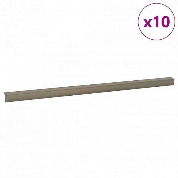 vidaXL Schodové hrany 10 ks champagne 67 x 3 x 2 cm Hliník