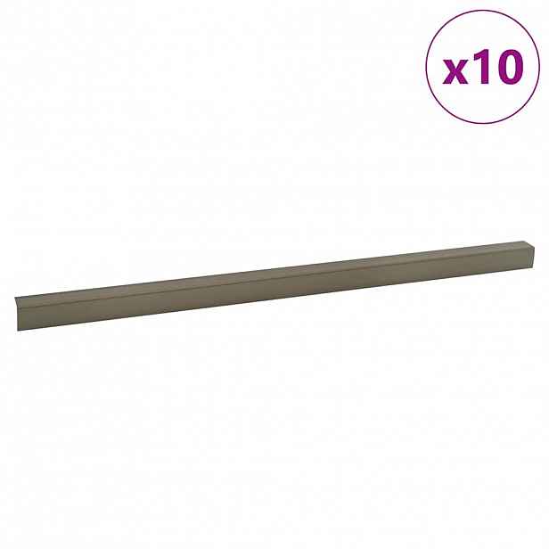 vidaXL Schodové hrany 10 ks champagne 67 x 3 x 2 cm Hliník