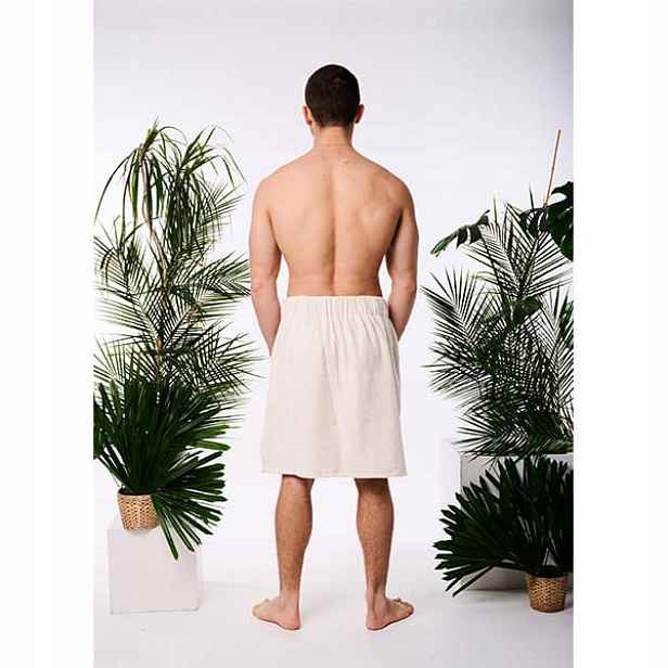 Froté kilt s širokou gumou 100% bavlna Yeye Made in Nature M Ecru