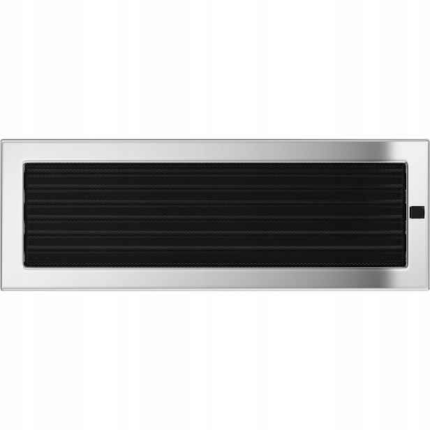 Ventilační mřížka do krbu 17x49 niklovaná s žaluzií