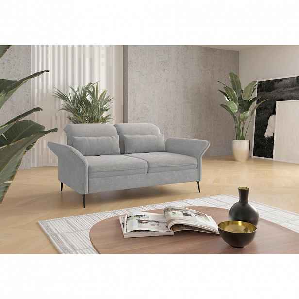Sit & More TŘÍMÍSTNÁ POHOVKA, textil, světle šedá