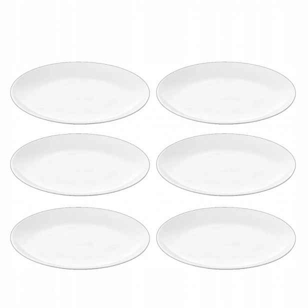 Jídelní talíř kulatý 25,5 cm Wilmax Bílý Porcelán, sada 6 ks