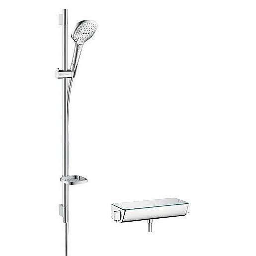 Sprchová baterie Hansgrohe Raindance Select E se sprchovým setem 150 mm bílá/chrom 27039400