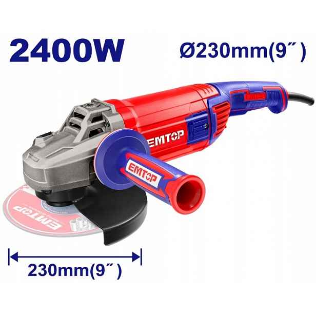 Úhlová bruska 230 mm 2400 W Emtop EAGR24093E