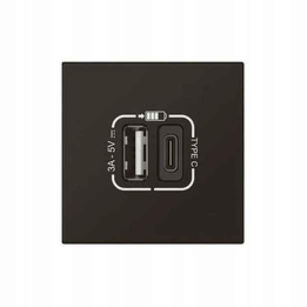 Nabíjecí zásuvka Usb A+c s rychlospojkou antracit Legrand 079193L