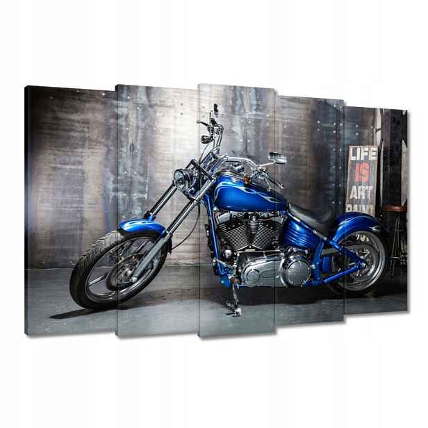 Obrazy 150x95 Modrý chopperový motor
