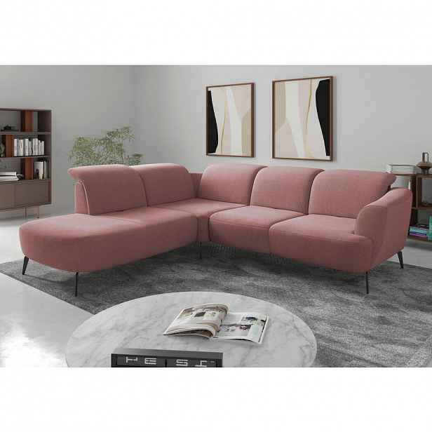 Sit & More ROHOVÁ SEDAČKA, textil, starorůžová