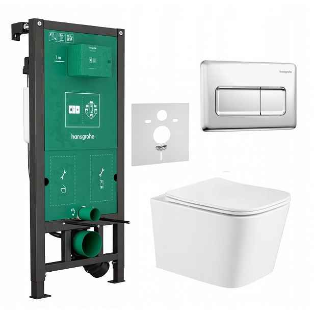 7v1 Wc Set Stelaz Hansgrohe iFrame Wc Mísa Imprese Tornado+tlačítko