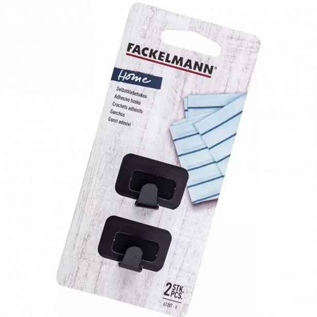 Háčky obdélník 4x2,5cm inox black 61287