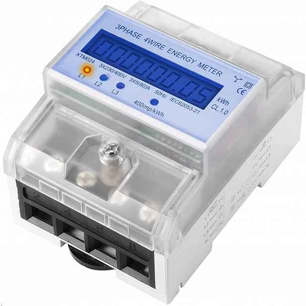 Měřič proudu XTM024 třífázový 230 V/400 V, 80 A. s impulsním výstupem